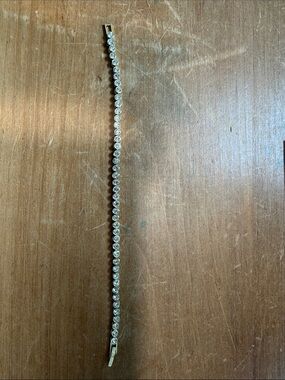 Classic Gold Tennis Bracelet with Clear Stones